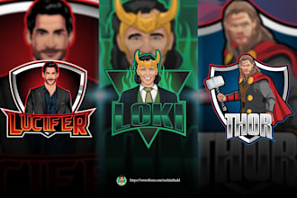 design  cool twitch, youtube gaming logo using your picture