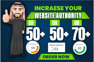 increase domain authority da, domain rating ahrefs dr ur majestic trust flow