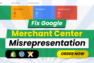fix google merchant center misrepresentation and suspension