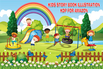 creative children illustrations book and covers