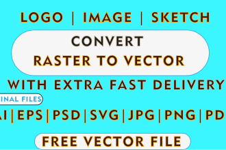 do vector tracing modify redesign edit logo image convert to vector ai, eps, svg