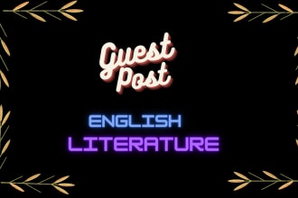 write and publish a guest post related to english literature for you