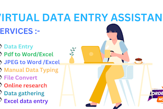 be your virtual assistant for data entry jobs