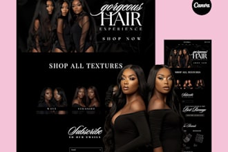 design a shopify website for your hair or beauty business
