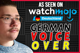 deliver a german male voice over for youtube and other projects