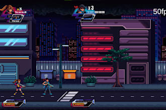 create a professional 2d game asset pixelart scenario tile