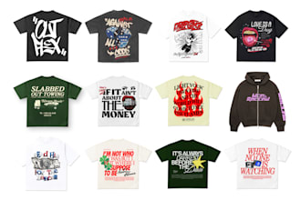 make modern typography streetwear designs for brand
