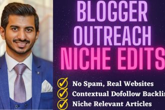 create contextual SEO backlinks through blogger outreach link building service