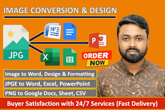 convert image to word or excel, jpg to word or excel, google sheet, csv