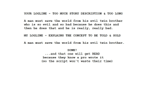 write a high concept log line for your screenplay