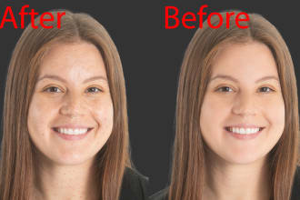 fast face, beauty and headshot retouching with image editing