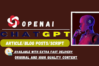 do ai chat gpt articles, blog posts, youtube scripts writer