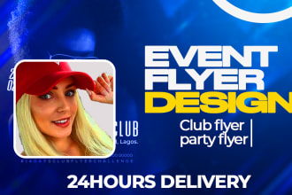 design club flyer, party, event or concert flyer