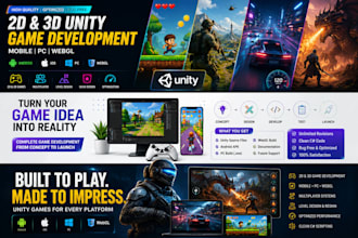 develop unity games for android ios PC and webgl