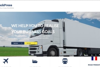 create logistics website, trucking, dispatch, transport, freight broker website