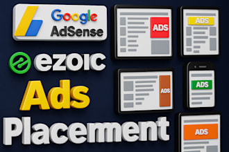 setup highly optimized adsense or ezoic ads on your website