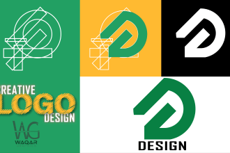 do custom initial letter minimalist logo design