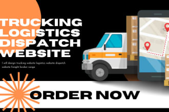 develop logistics delivery trucking, cargo, transport freight tracking website