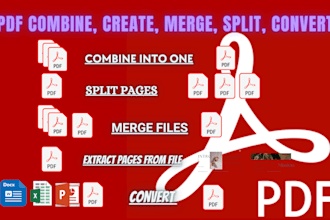 combine merge split convert extract delete pages PDF files