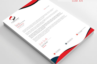 do unique and professional letterhead design for a company