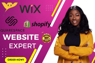 squarespace website design, wix , shopify API integration, wix website redesign