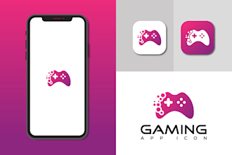 design professional clean app logo and app icon
