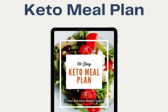 give you a 28 day keto meal plan e book