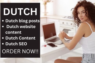 provide dutch blog posts and website content with SEO