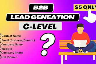 do b2b lead generation and email list building of c level executives