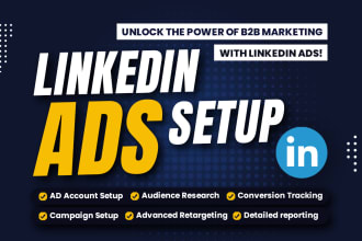 setup high performing targeted linkedin ads campaign for leads, calls and sales