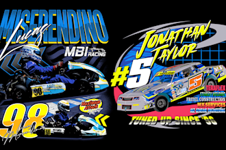do 90s nascar vintage t shirt design for your brand