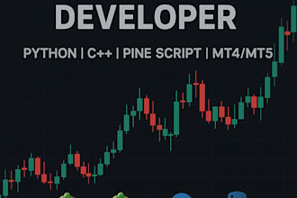 be your algorithmic trading coder, python, mql4, mql5, pinescript