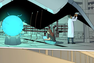 illustrate a cool comic page for you