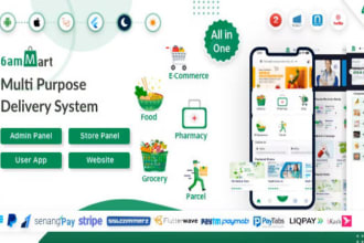 build grocery delivery app, multi grocery store like instakart app