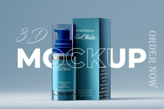 do professional 3d mockup of your product packaging