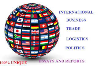 do international business and trade case studies, reports and essays