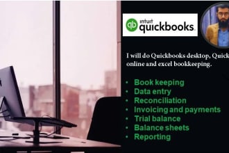 be expert bookkeeper of quickbooks, xero,virtual assistance