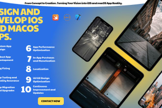design and develop an ios and macos applications