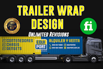 create professional box trailer ,trailer wrap,food truck wrap, van wrap design