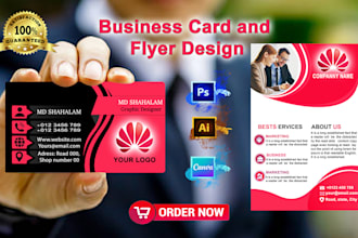 design business card, visiting card, and letterhead flyer design