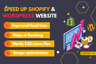 speed up and optimize your shopify and wordpress website