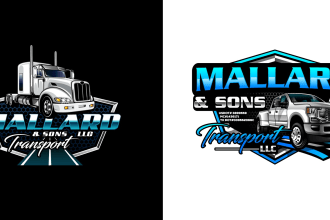 do  logistics trucking freight dispatching and haulage logo design