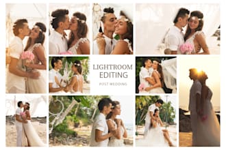 professionally cull, edit, batch process wedding and event photos