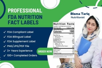 create fda nutrition facts label fda label supplement label