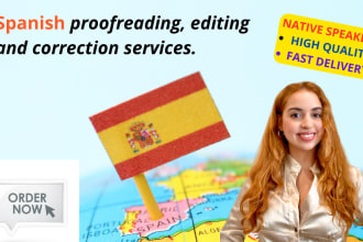 proofread, edit and rewrite spanish documents