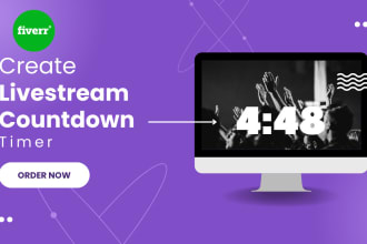 make a church countdown timer video for streaming