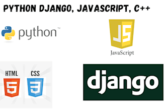 be your web developer using python django, javascript, css, c plus plus