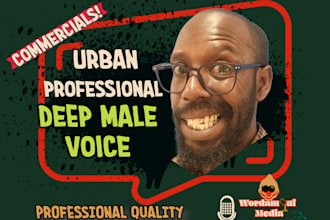 be your professional urban american male voice over