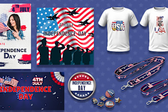 design all kind of celebrations USA independence day designs