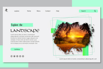 design a unique homepage, landing page, product page or a web banner for you